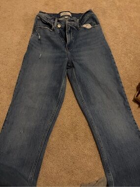 Abercrombie & Fitch Straight-Leg Medium Blue Jeans